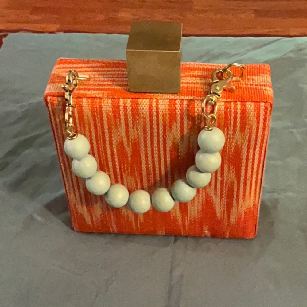 Soli & Sun Orange Clutch/tan